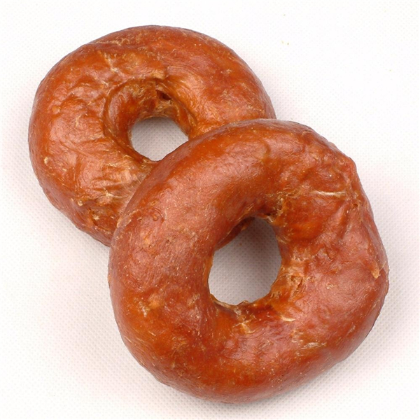 donuts wrapped with duck meats